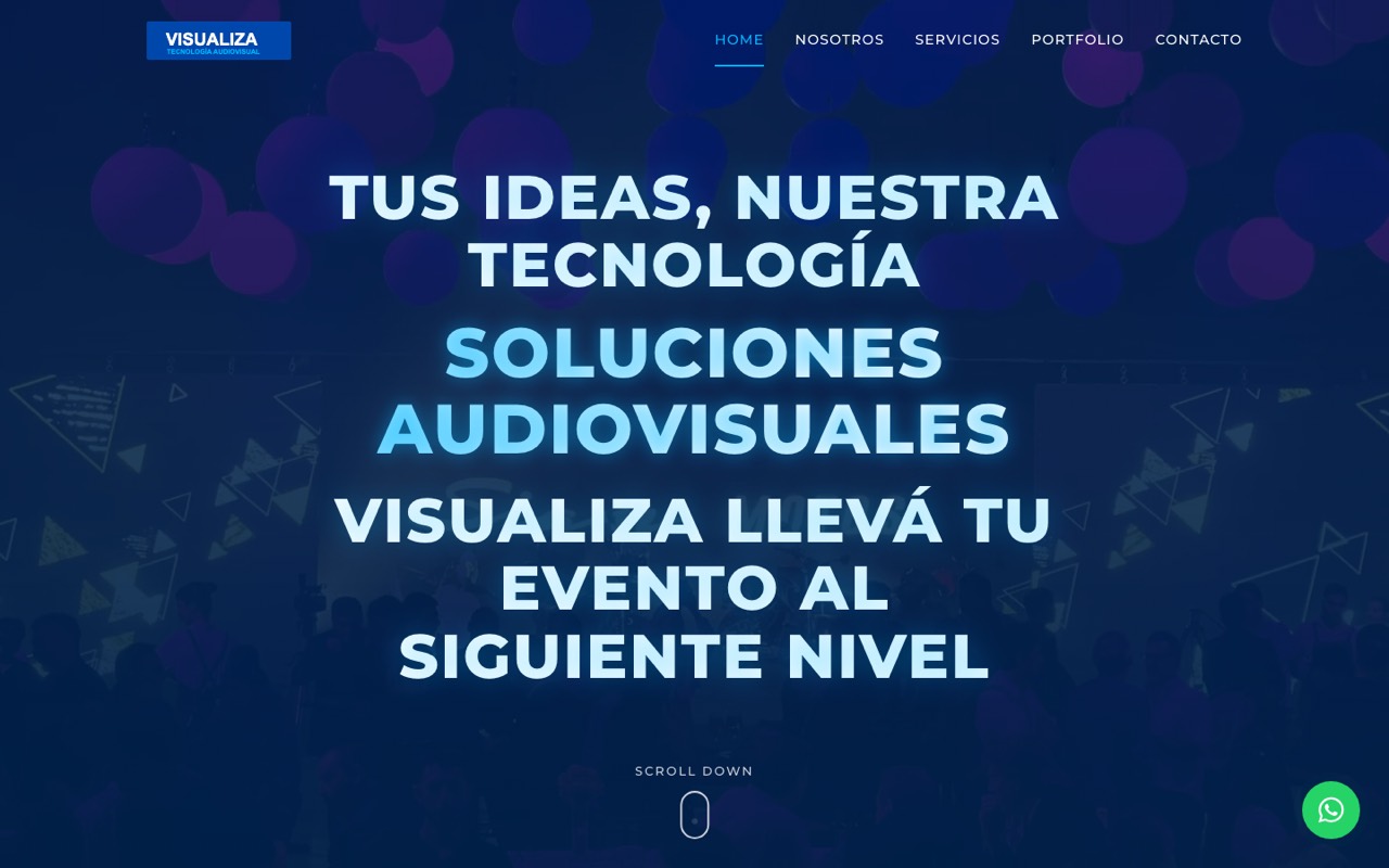 Captura de la landing de Visualiza